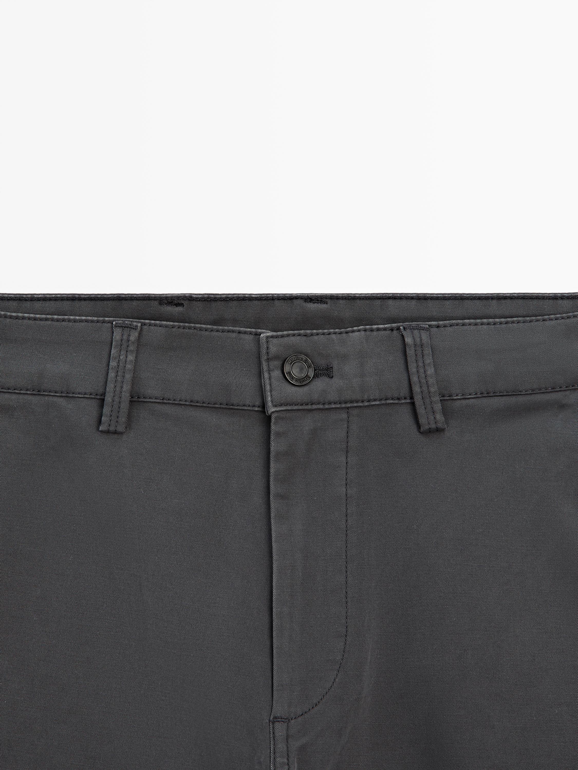 Pantalon tapered fit émerisé